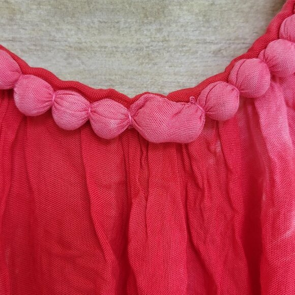 Rasta Pasta Red & White Tie Dye Dress - Free Size - Picture 4 of 6